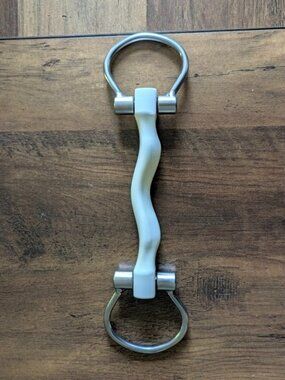 Winderen bit Eggbutt - Ported Mullen Mouth 135 mm (5.3") - White Edition - Slim